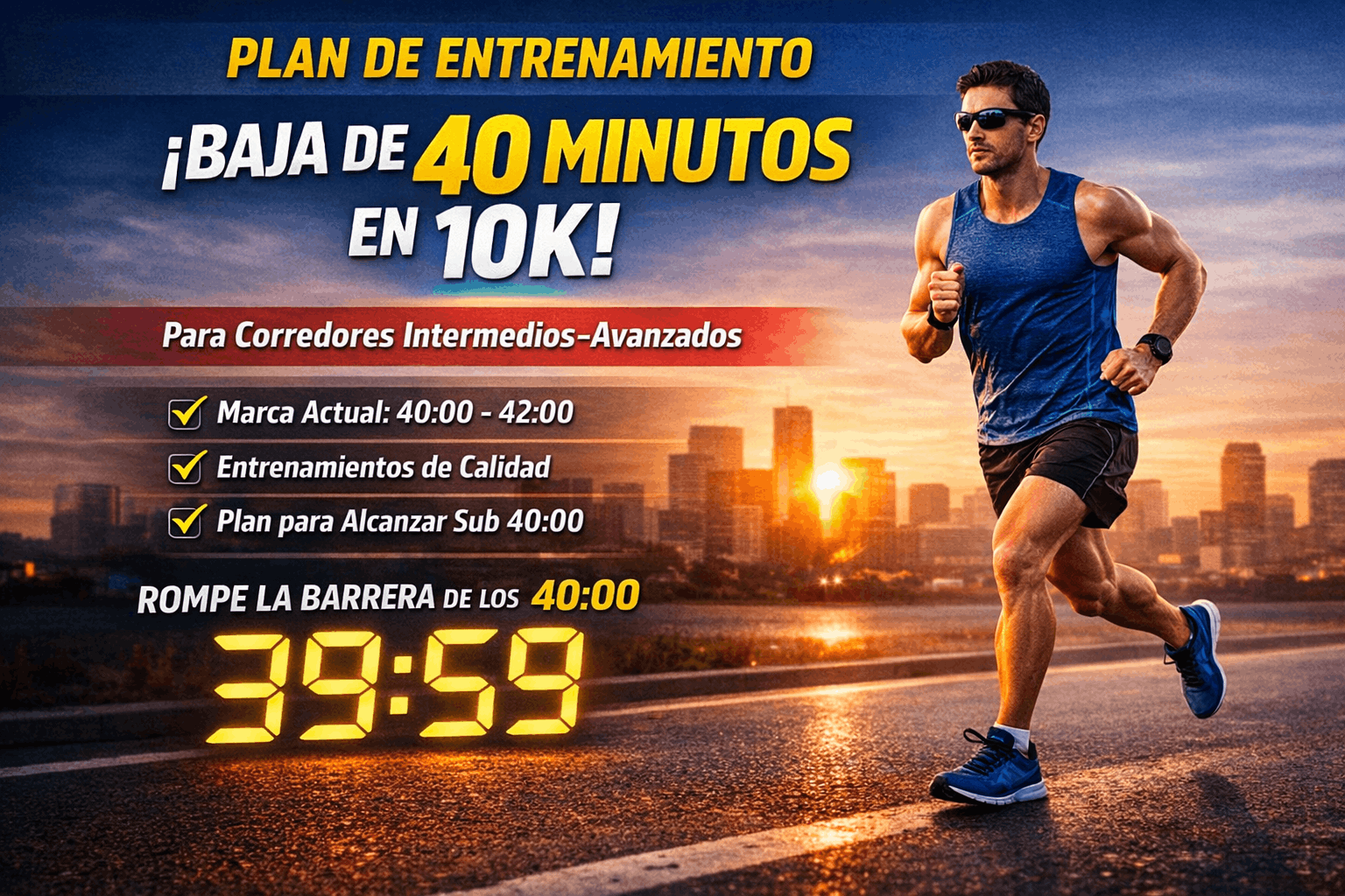 Plan Avanzado de 10K — Progresión Sub-40 (10 Semanas)